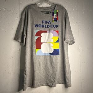 FIFA World Cup T-Shirt Mens XL Gray 2026 Canada Mexico USA NWT
